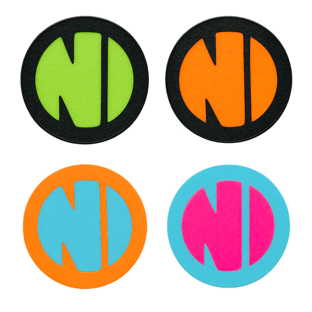N-Neon 3D Fluorescent Stickers, 4-Pack