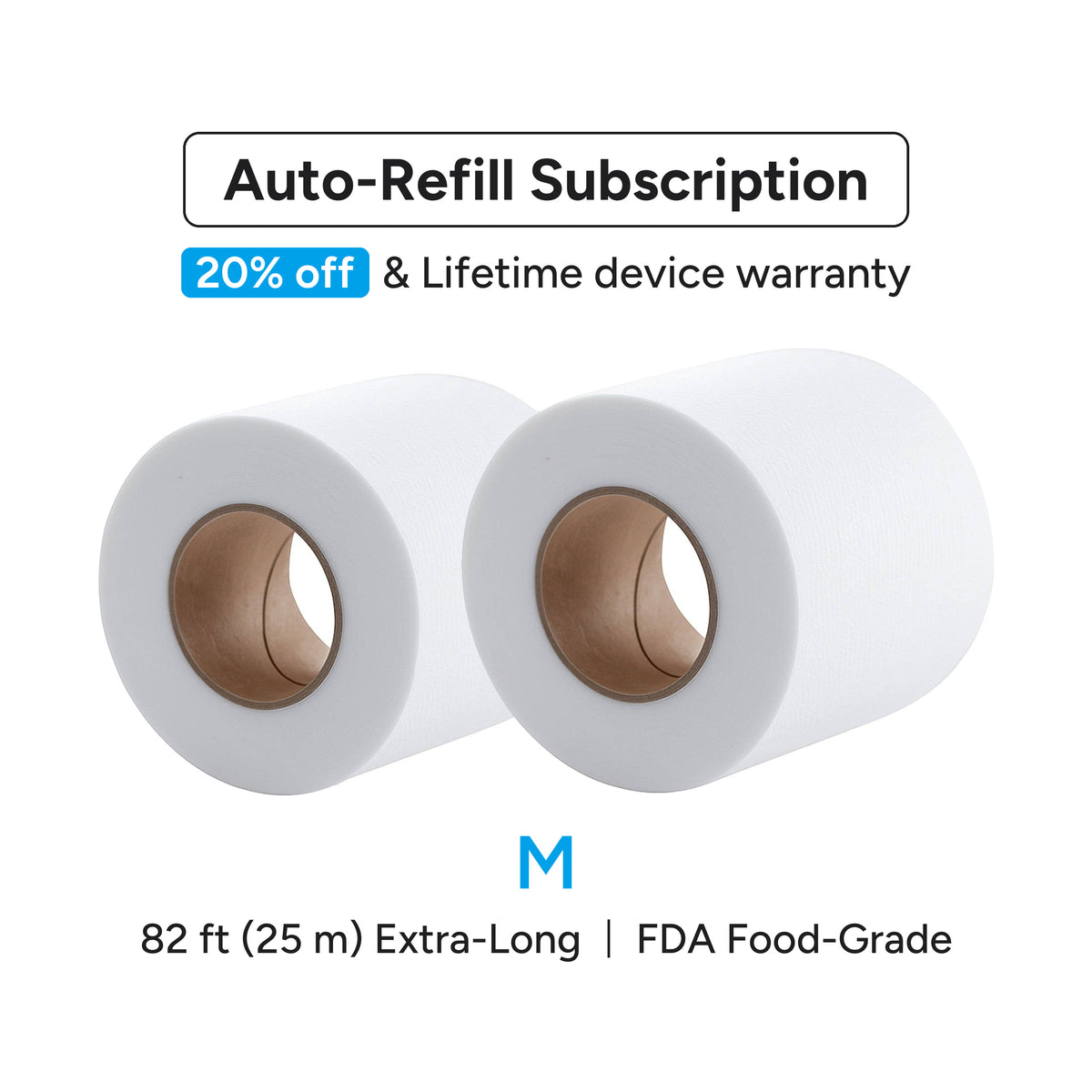 Two N-Clear M fleece rolls for Auto-Refill delivery