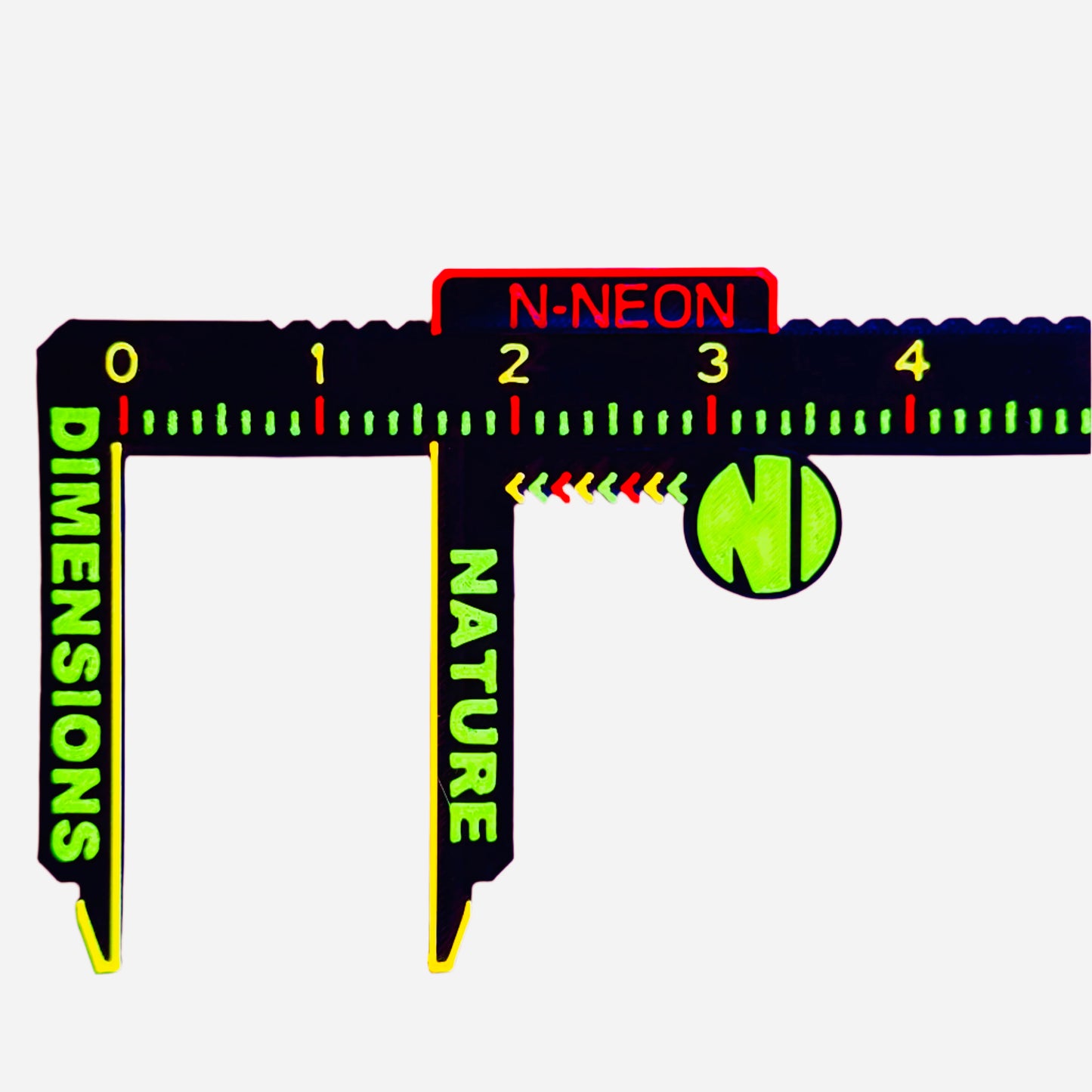 N-Neon Fluorescent Coral & Fish Caliper