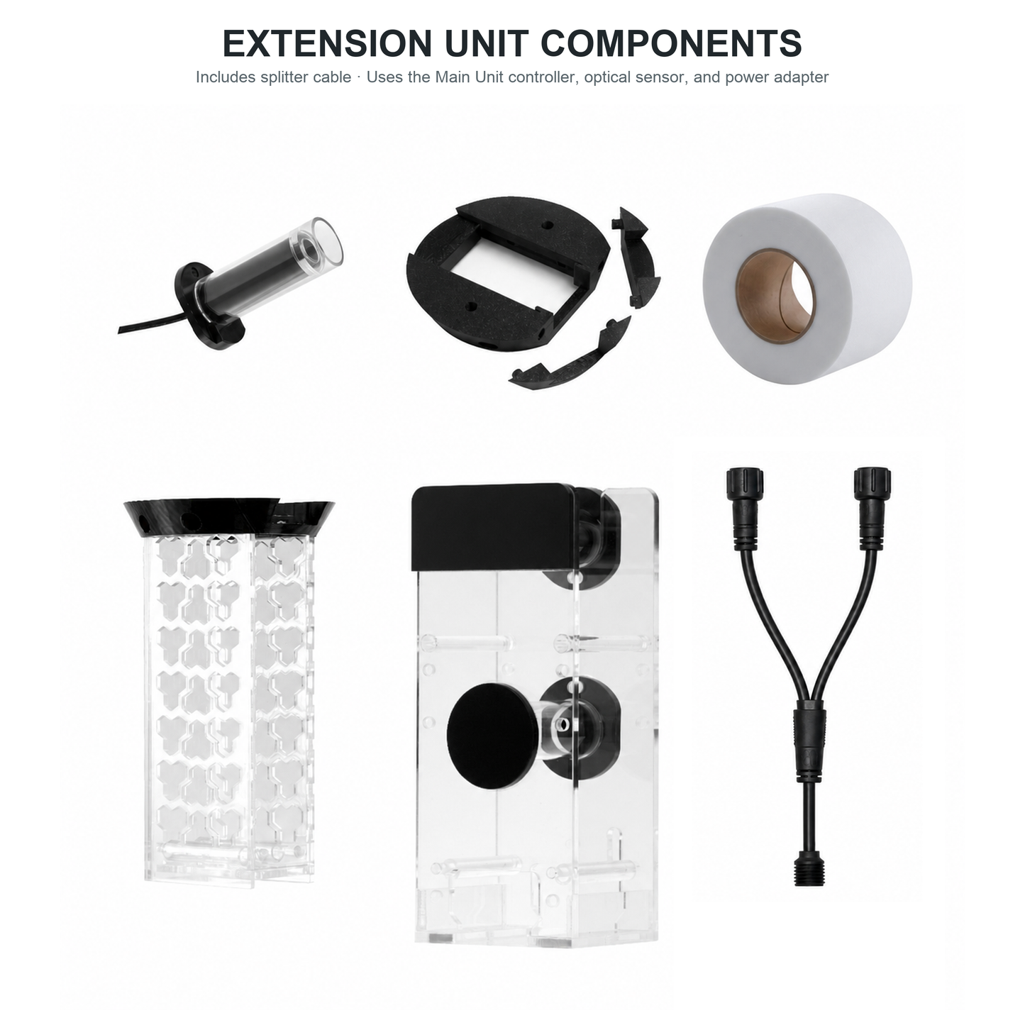 N-Clear M Extension Unit components including splitter cable