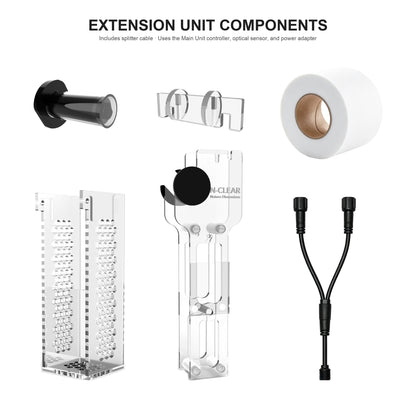 N-Clear Nano Extension Unit components including splitter cable