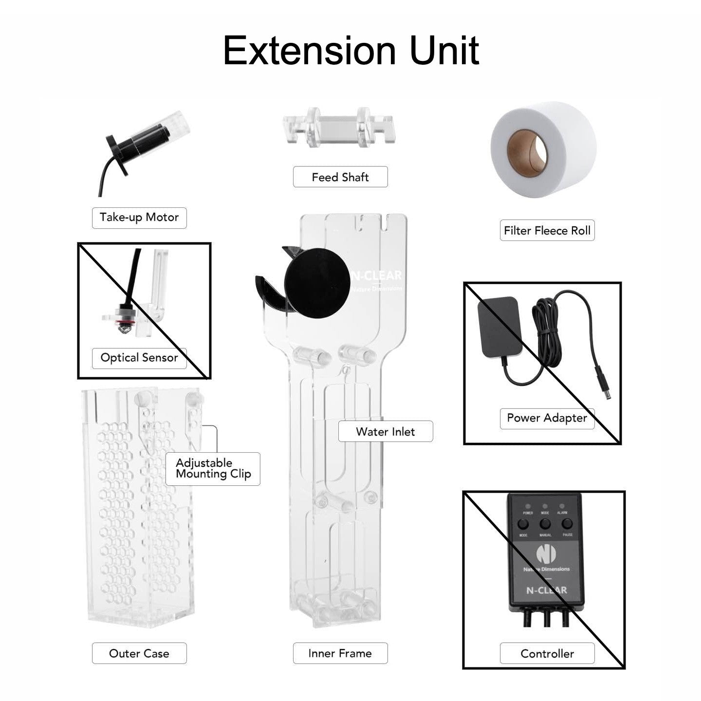 N-Clear Nano Fleece Roller Filter (10–50 Gallons) Extension