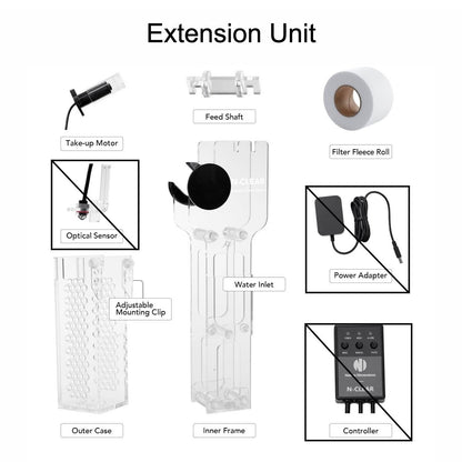 N-Clear Nano Fleece Roller Filter (10–50 Gallons) Extension