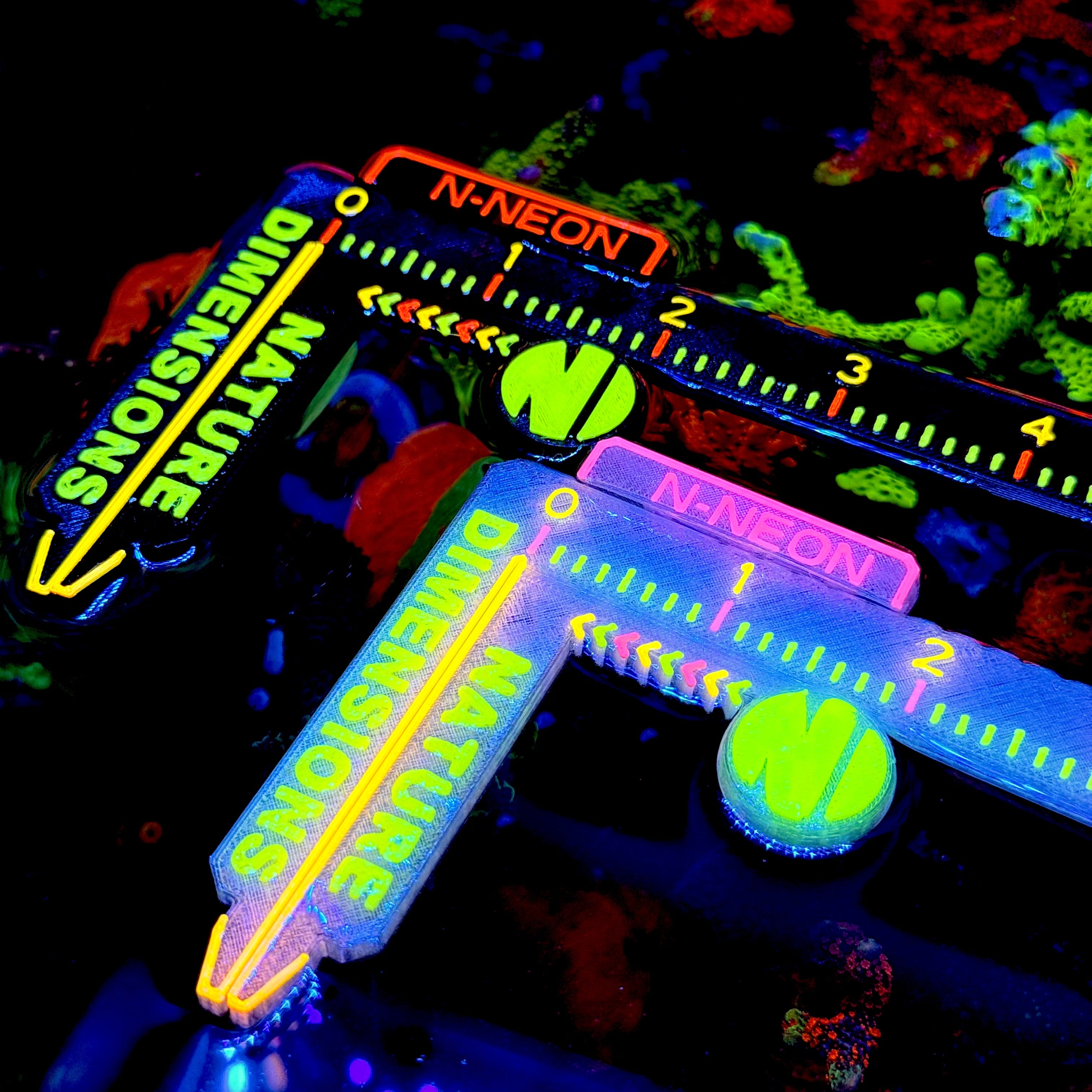 N-Neon Fluorescent Coral & Fish Caliper – Nature Dimensions