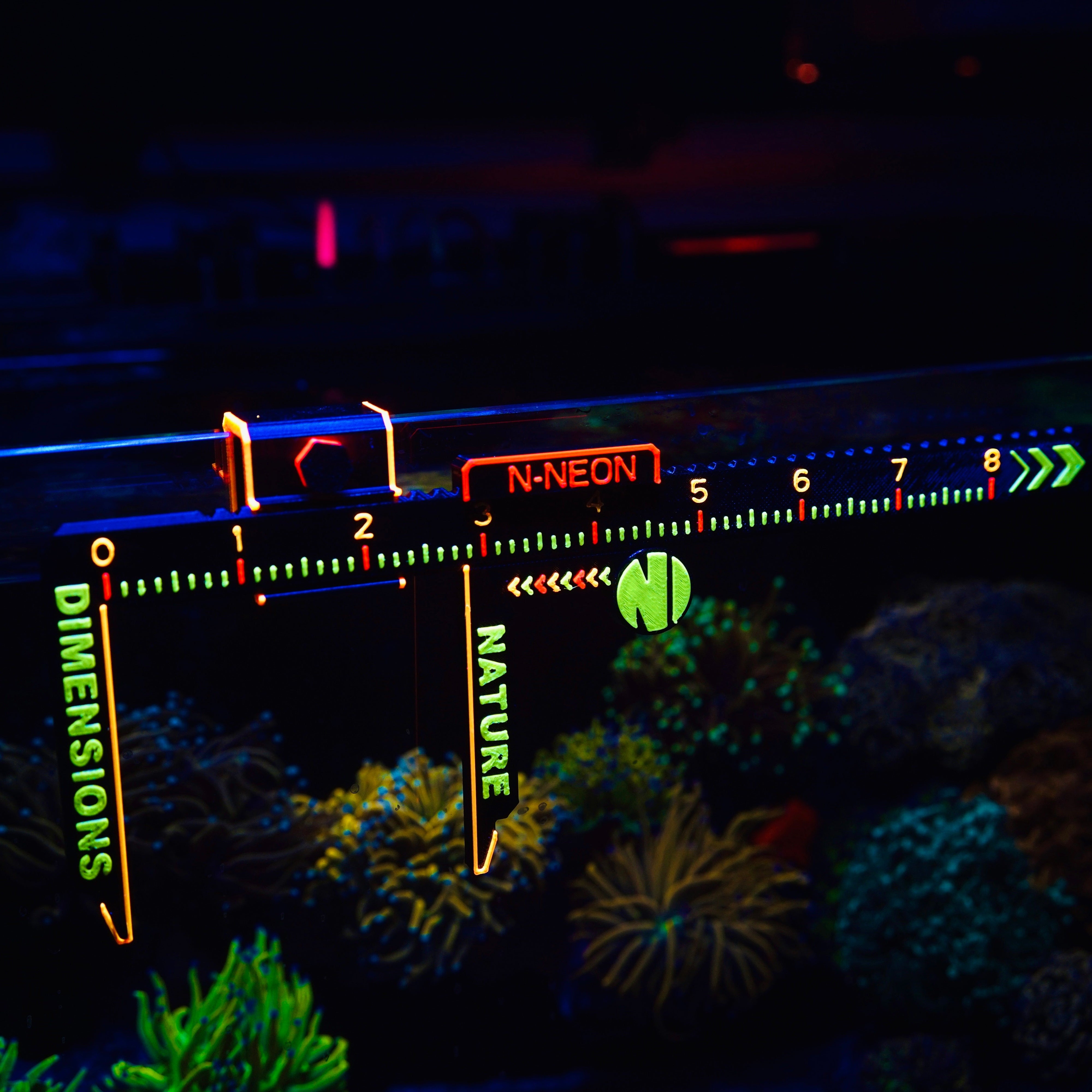 COLONISTA × NATAL DESIGN CONPE10mini N-Neon Fluorescent Coral & Fish Caliper – Nature Dimensions